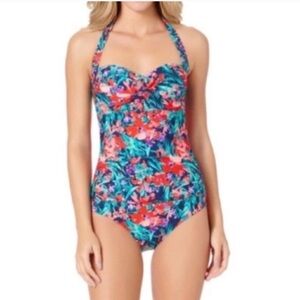 NWOT Catalina Retro Floral Swimsuit XL 16 18